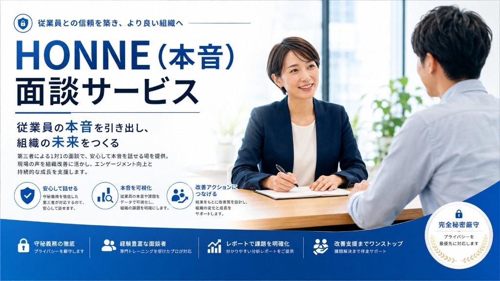 HONNE 第三者面談サービスのイメージ